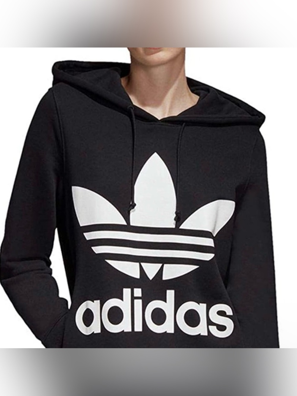 Adidas | Black and White Hoodie Sweatshirt, XL